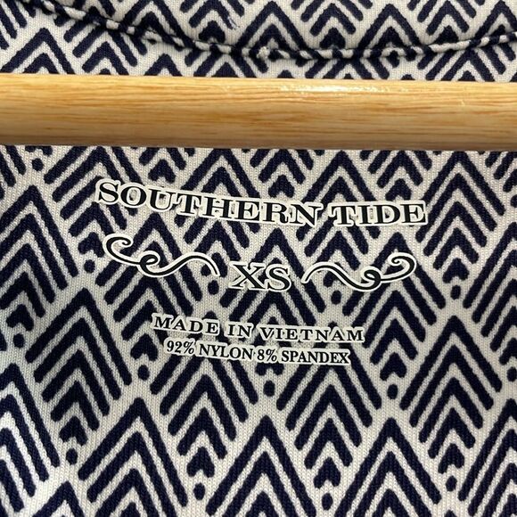 NEW Southern Tide Blue & White Pattern Jamie Performance Shift Dress Size XS - Picture 5 of 9